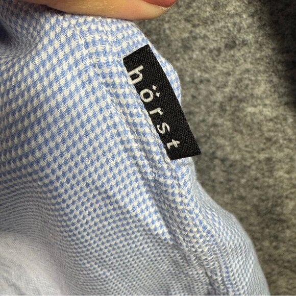 Horst Light Blue Long Sleeve Button Down Shirt 100% Cotton Size 16 - Picture 8 of 15